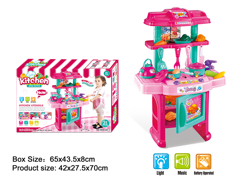 Kitchen Table With  Light And Sound(31PCS)