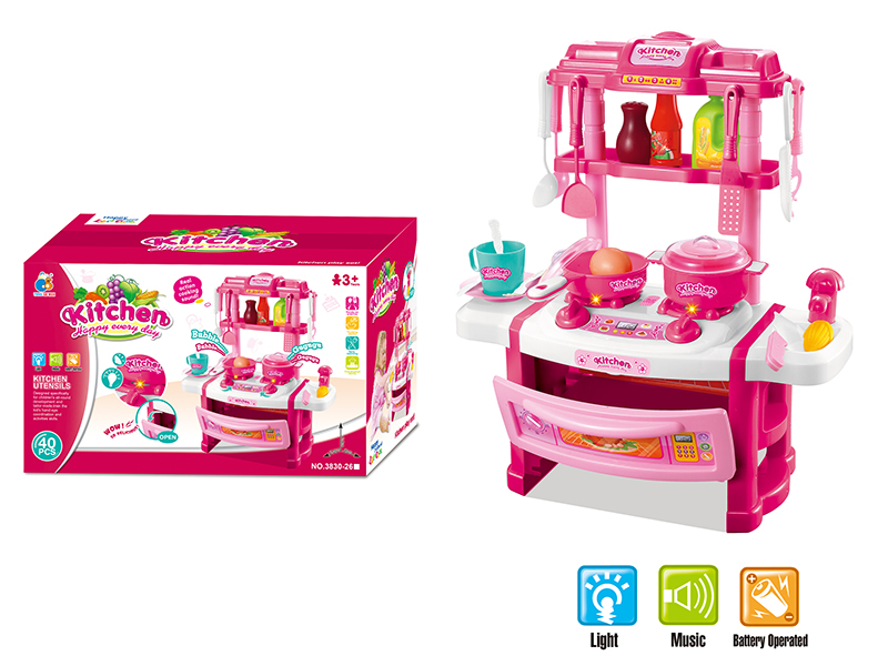 Kitchen Table With  Light And Sound(42PCS)