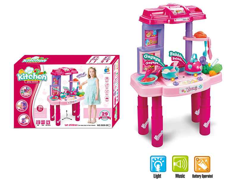 Kitchen Table With Light And Music(29PCS)