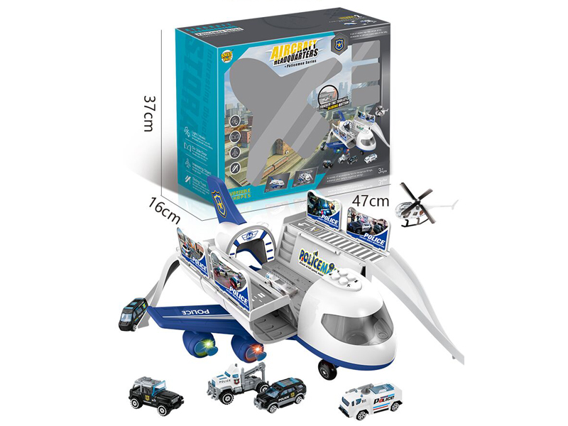 Police Aircraft Storage Parking Lot With Lights And Music