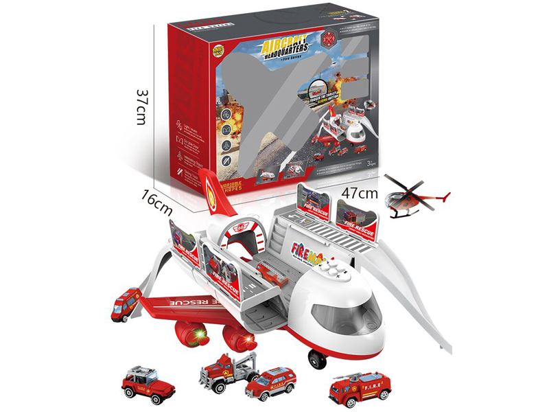 Fire Aircraft Storage Parking Lot With Lights And Music