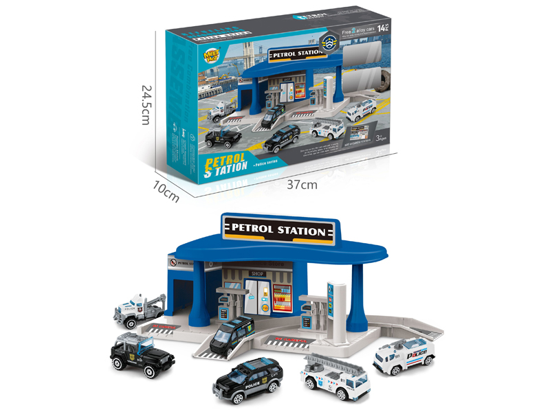 Parking Lot Of Urban Alloy Police Gas Station