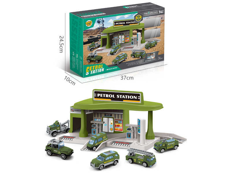 Parking Lot Of Urban Alloy Military Gas Station
