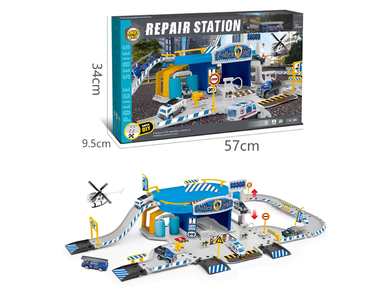 Alloy Police Parking Lot Repair Shop Set