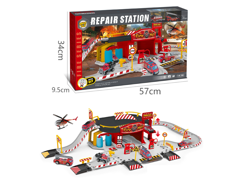 Alloy Fire Parking Repair Shop Set