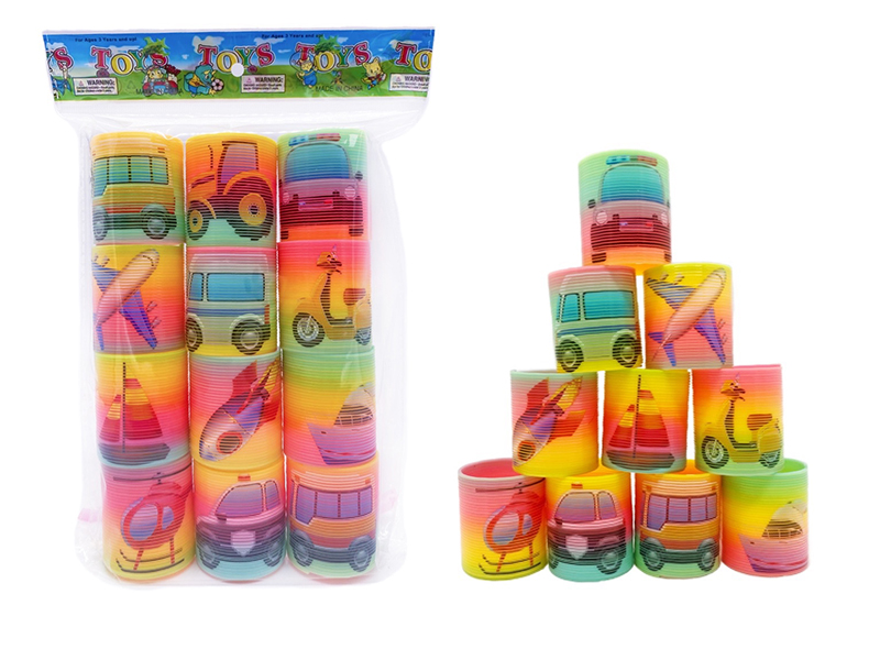 Traffic Tools Pattern Rainbow Spring 12pcs