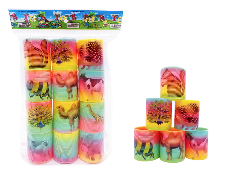 Animals Pattern Rainbow Spring 12pcs