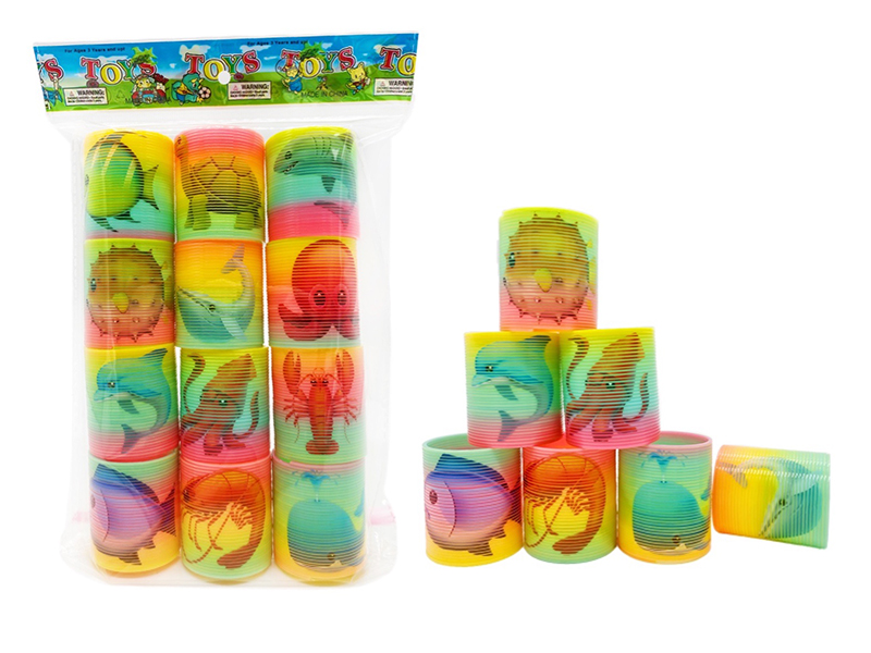 Sea Animal Pattern Rainbow Spring 12pcs