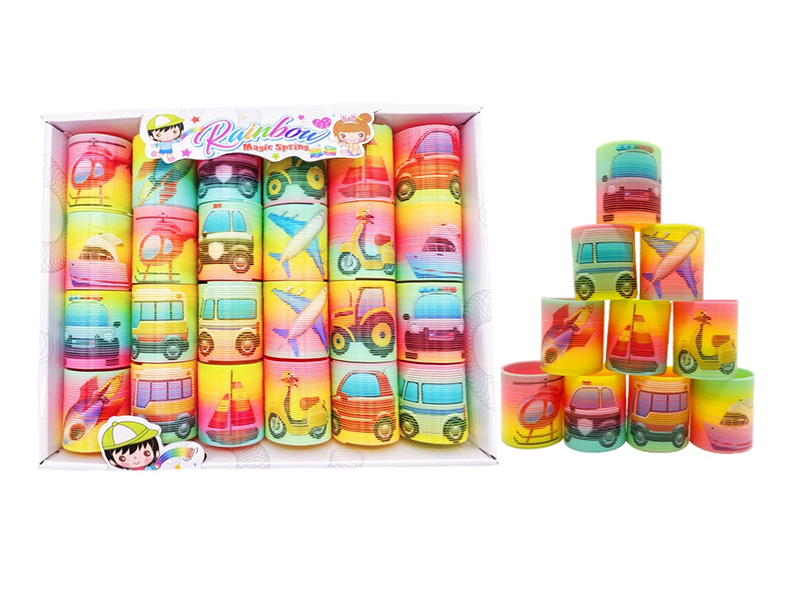 Traffic Tools Pattern Rainbow Spring 24pcs