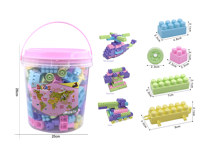 170Pcs+ Macaron Medium Granule Building Block 450G