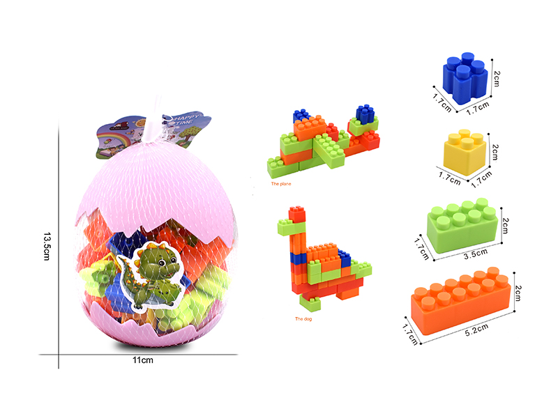 28Pcs+ Mini Powder Dinosaur Egg Small Particle Building Block 85G