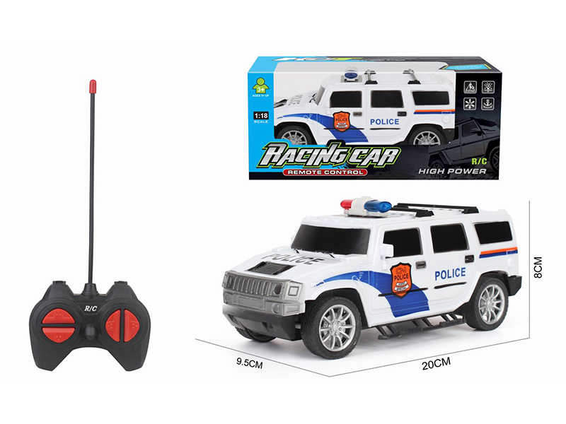 1:18 27Mhz 4Ch R/C Simulated Hummer Police Car