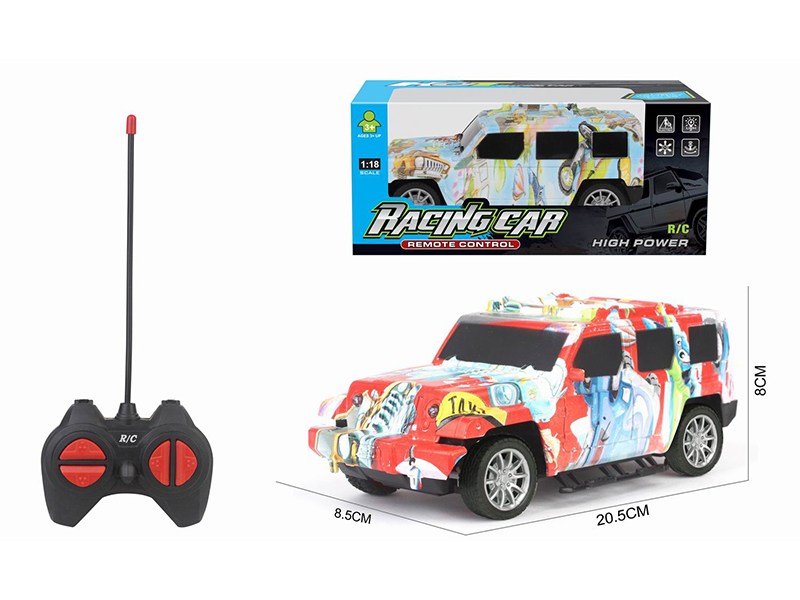 1:18 27Mhz 4Ch R/C Horse Graffiti Car