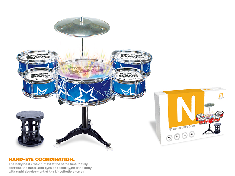 Jazz Drums With Lights, Music, Vibrations(5 Drums + Chair)