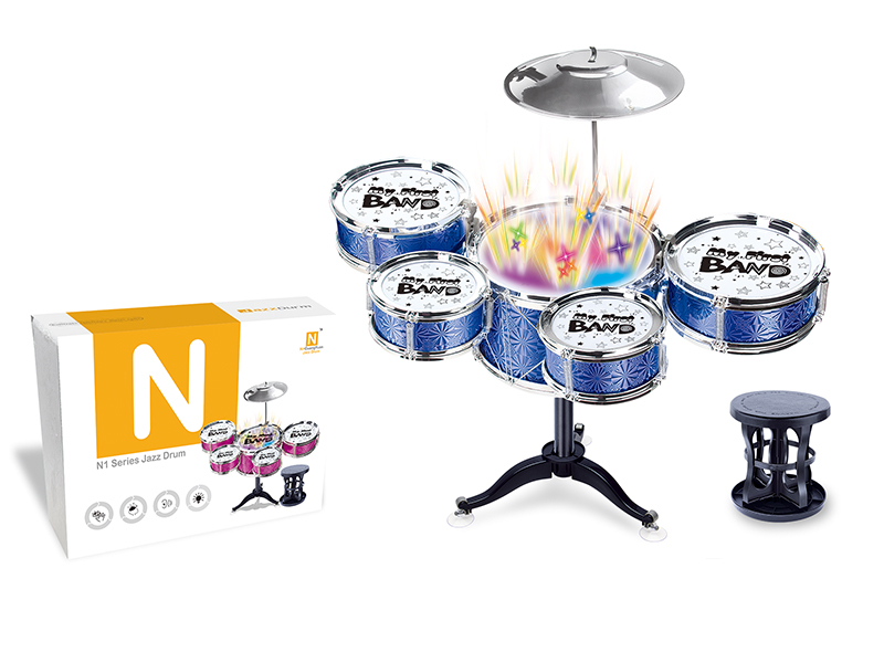 Jazz Drums With Lights, Music, Vibrations(5 Drums + Chair)