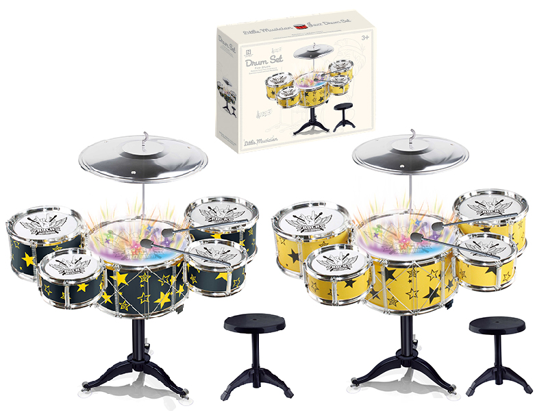 Jazz Drums With Lights, Music, Vibrations(5 Drums + Chair)