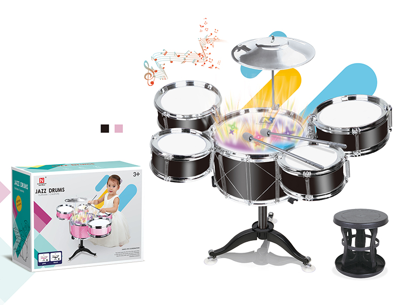 Jazz Drums With Lights, Music, Vibrations(5 Drums + Chair)