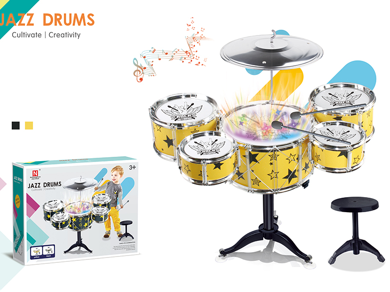 Jazz Drums With Lights, Music, Vibrations(5 Drums + Chair)