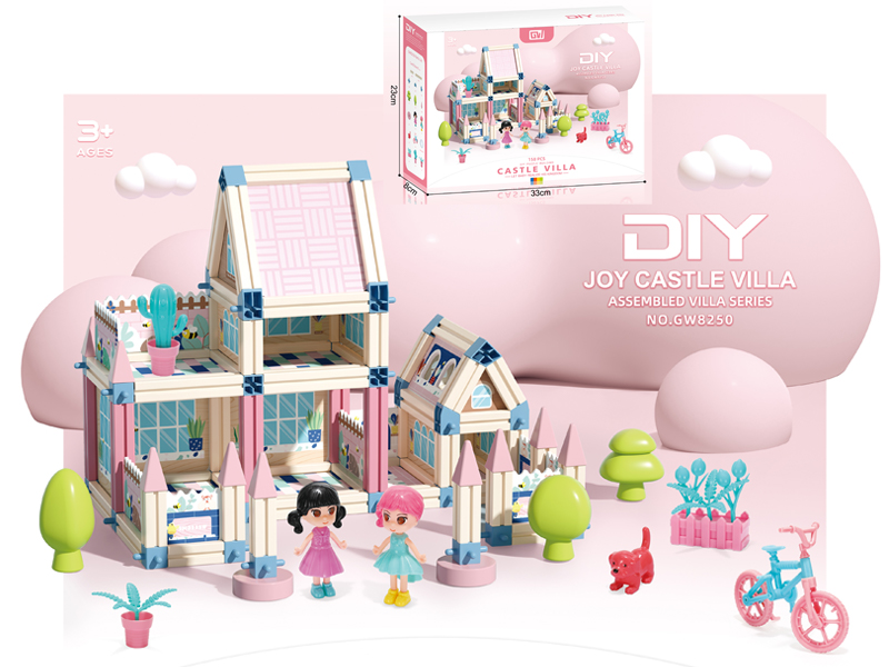 158PCS 3D Build Castle Villa