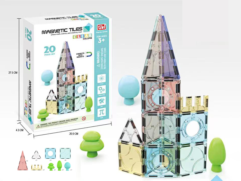 20PCS Magnetic Sheet Building Blocks