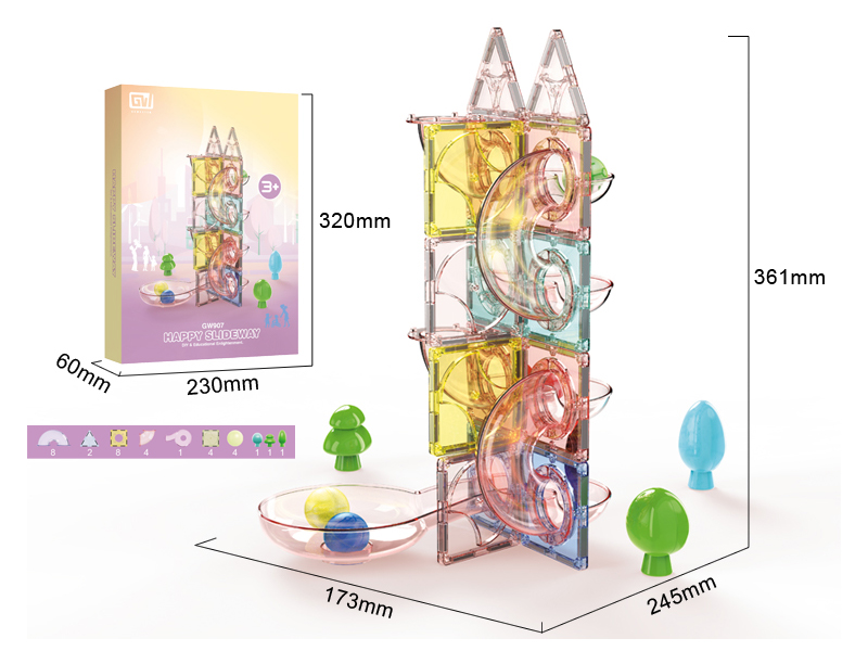 34PCS Magnetic Sheet Pipe Building Block Ball