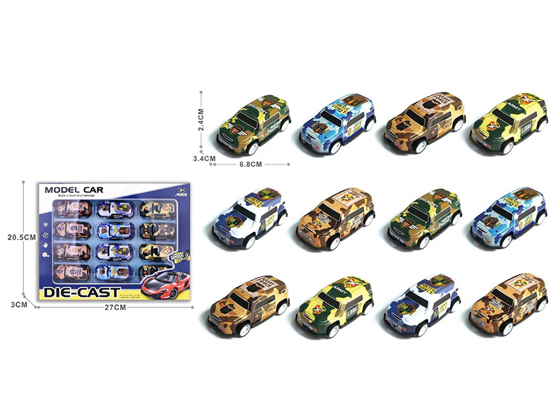 Pull Back Iron Cars 12pcs