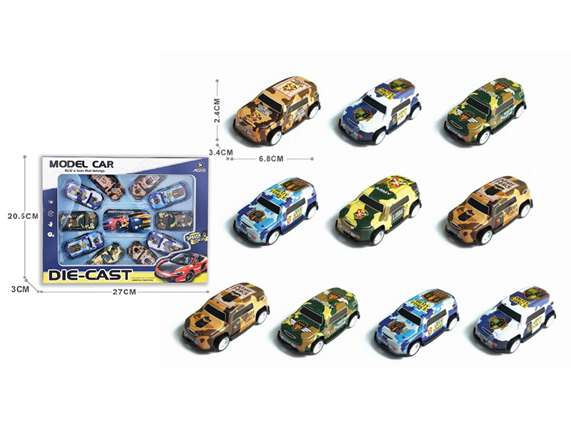 Pull Back Iron Cars 10pcs