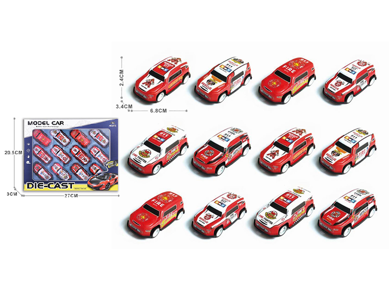 Pull Back Iron Cars 12pcs