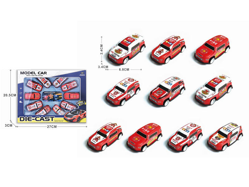 Pull Back Iron Cars 10pcs