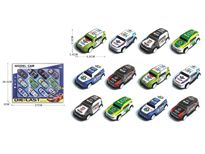 Pull Back Iron Cars 12pcs