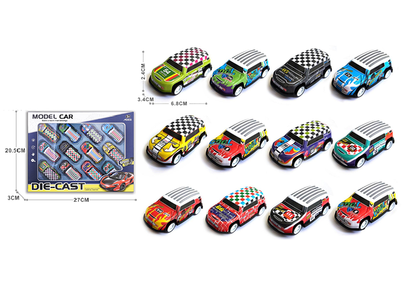 Pull Back Iron Cars 12pcs