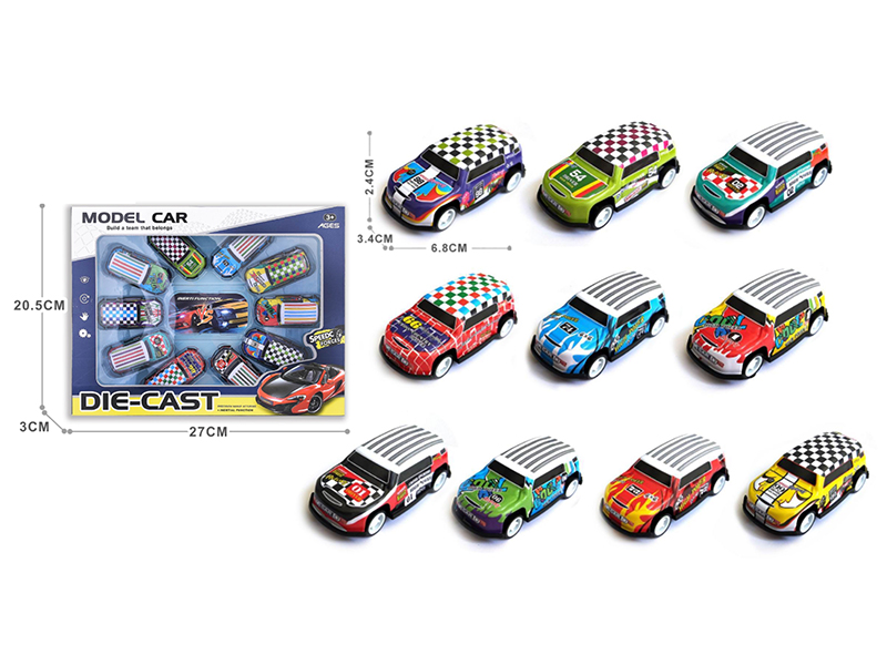 Pull Back Iron Cars 10pcs