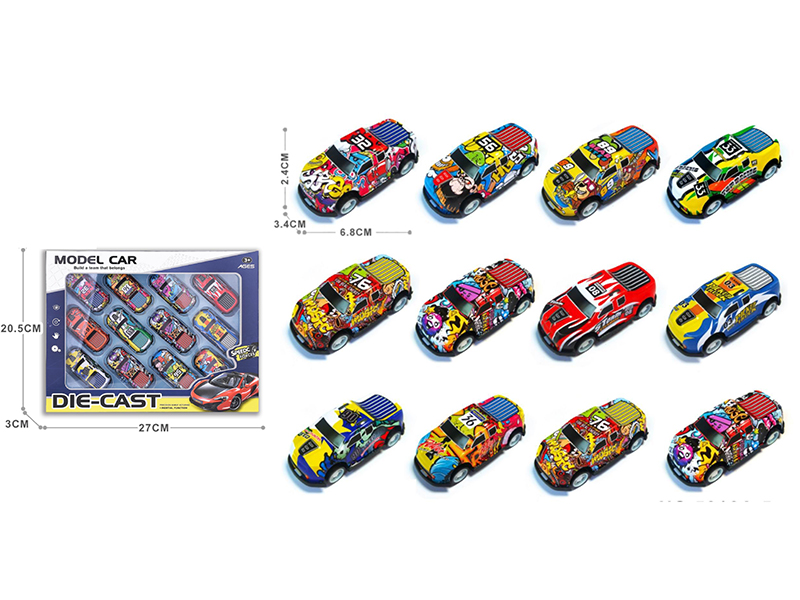 Pull Back Iron Cars 12pcs