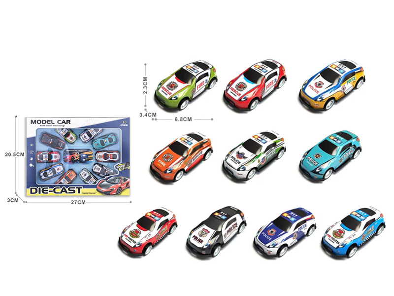 Pull Back Iron Cars 10pcs
