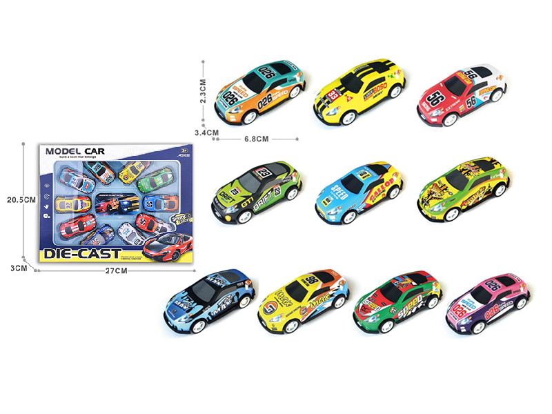 Pull Back Iron Cars 10pcs