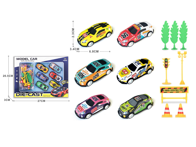 Pull Back Iron Car Set