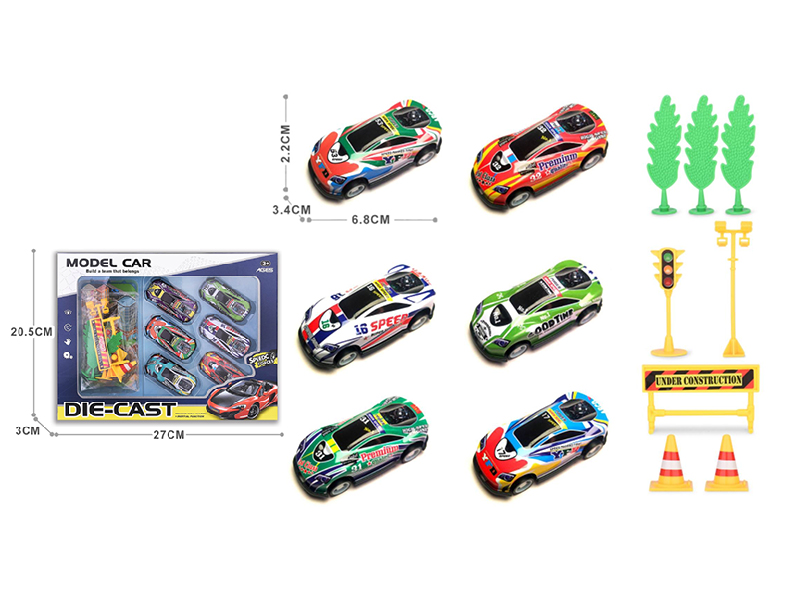 Pull Back Iron Car Set