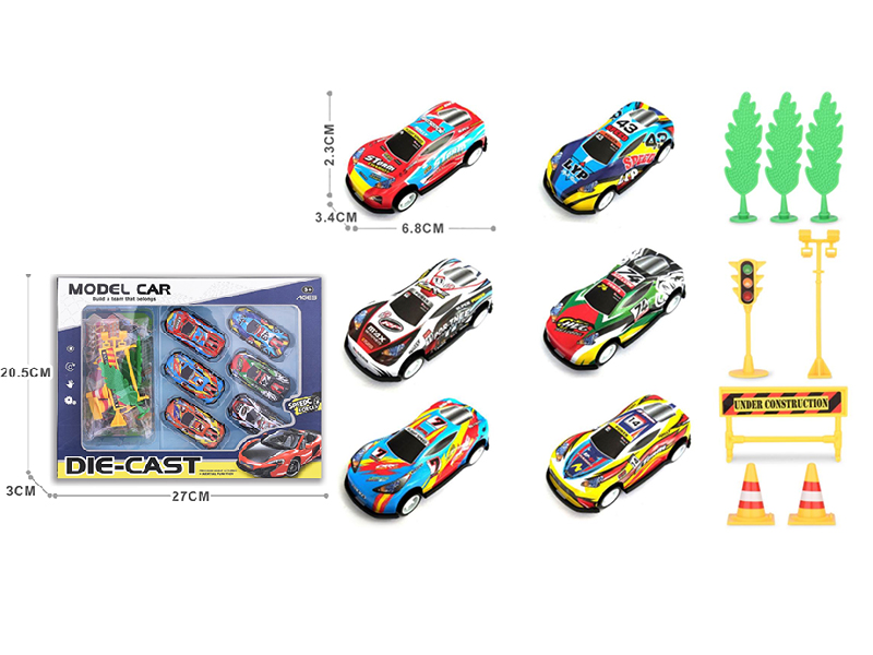 Pull Back Iron Car Set