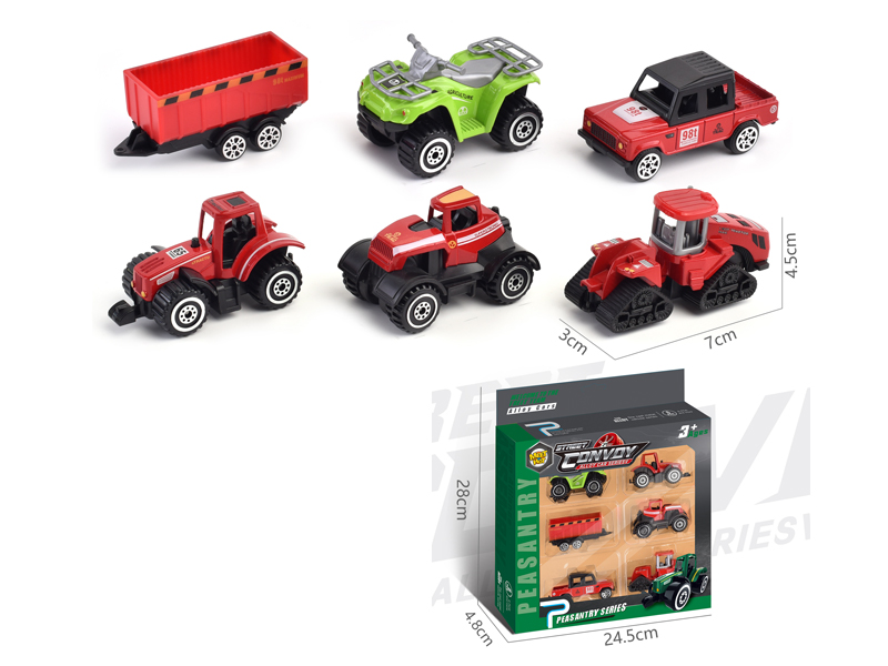 6PCS Alloy Slide Farmer'S Cart