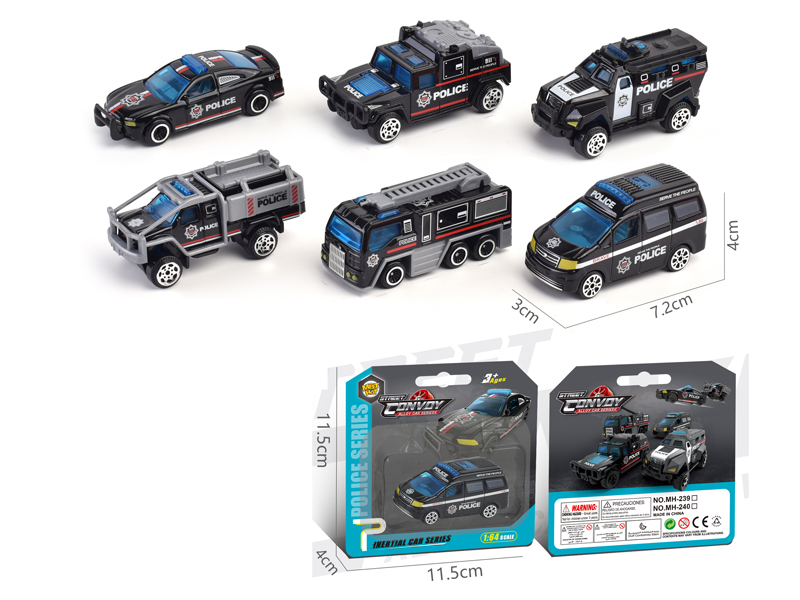 1:64 Alloy Police Car