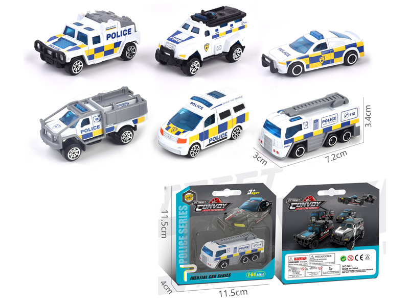 1:64 Alloy Police Car