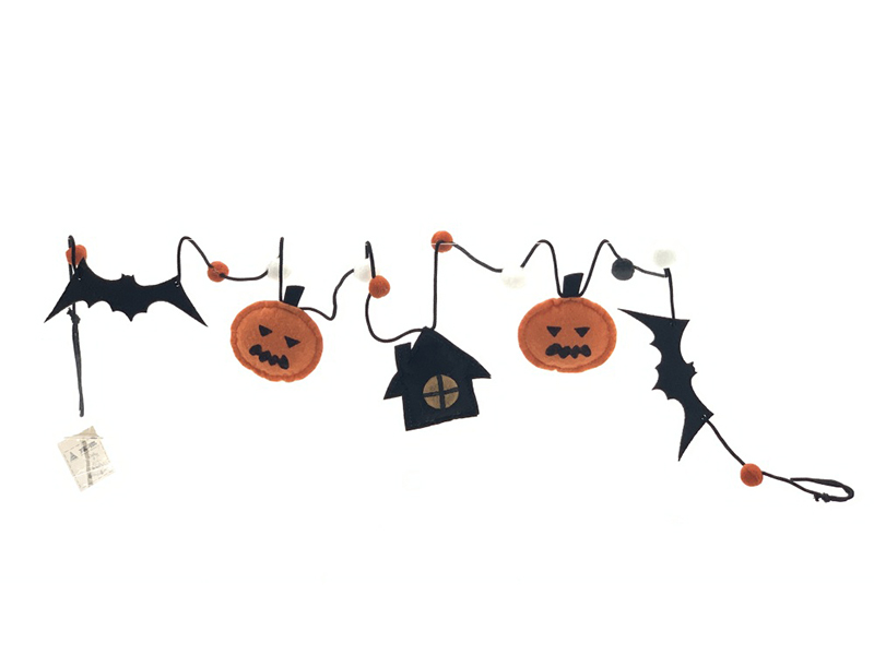 Pumpkin With Bat Banner