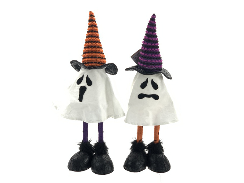 Standing Shaking White Ghost With Light