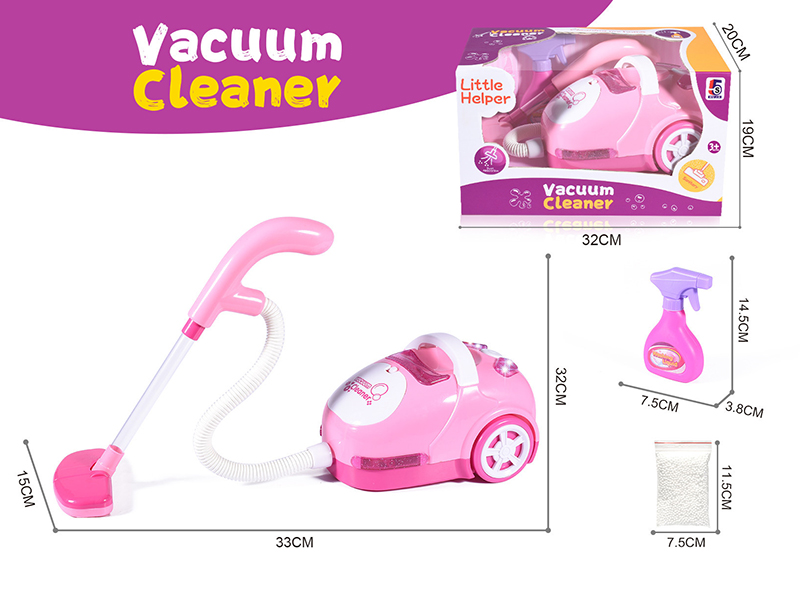 Pink B/O Vacuum Cleaner With Light