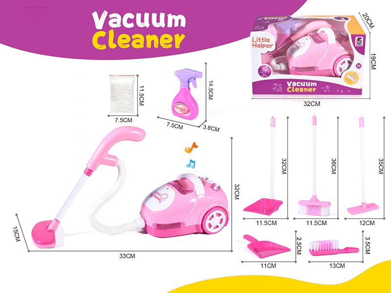 Pink B/O Vacuum Cleaner Set With Light And Music