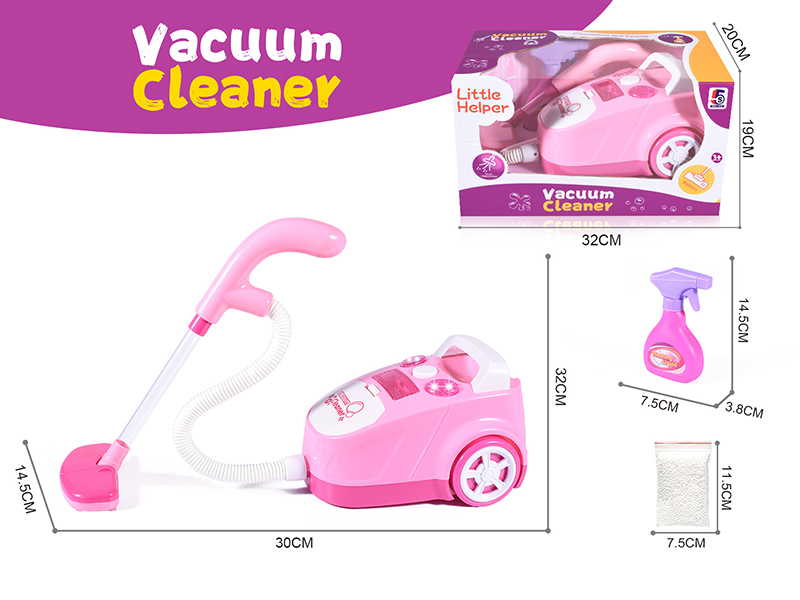 Pink B/O Vacuum Cleaner With Light