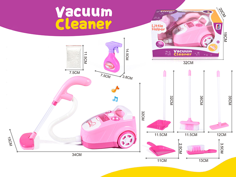 Pink B/O Vacuum Cleaner Set With Light And Music