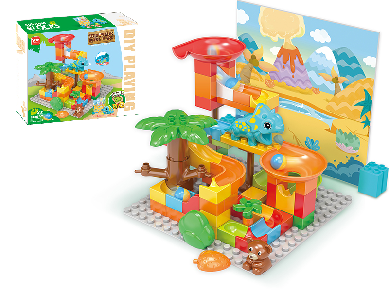 Triceratops Slide Building Blocks 62pcs