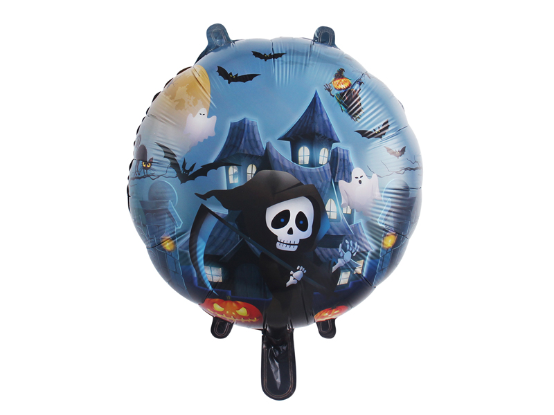 50Pcs Aluminum 17 Inch Round Halloween Night Balloon