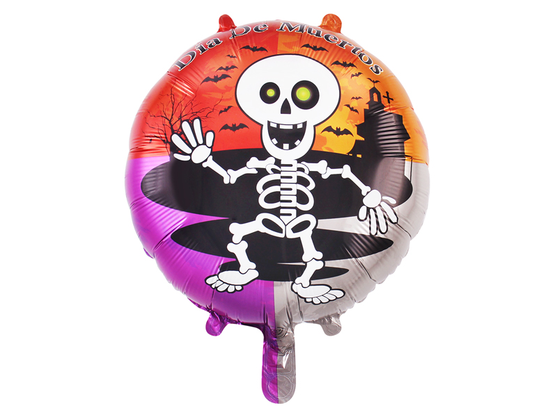 50Pcs Aluminum Chuangmei 18 Inch Round Skull Balloon